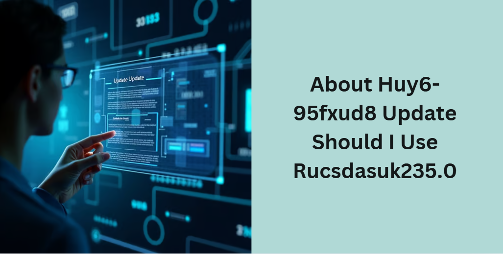 About Huy6-95fxud8 Update Should I Use Rucsdasuk235.0