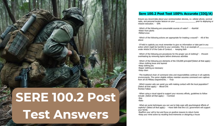 SERE 100.2 Post Test Answers